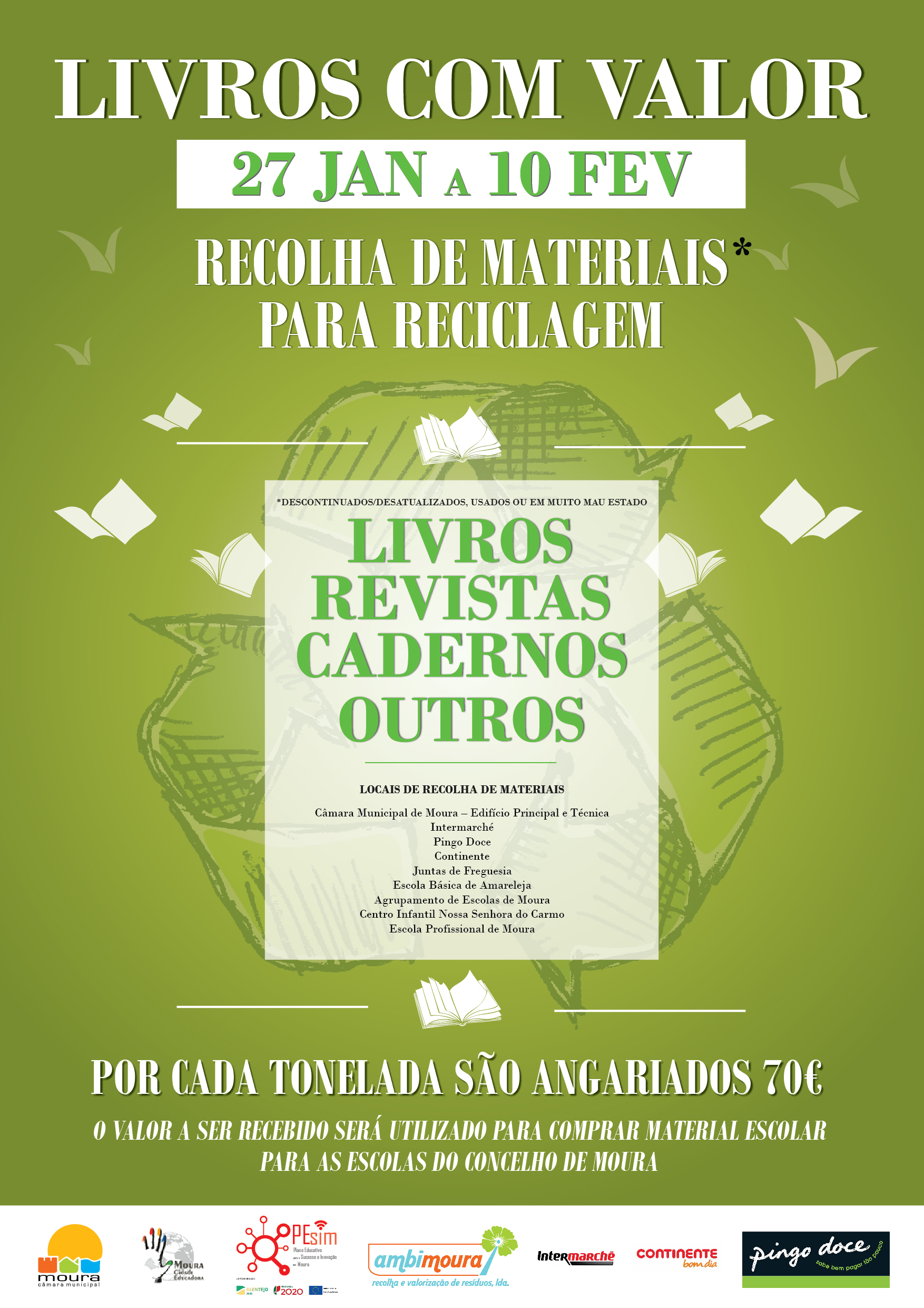 Livros com Valor” projeto de recolha de materiais para reciclagem - Câmara  Municipal de Moura