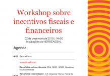 Workshop | Incentivos Fiscais e Financeiros | 02 Dezembro
