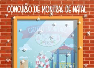 Montras de Natal no comércio local