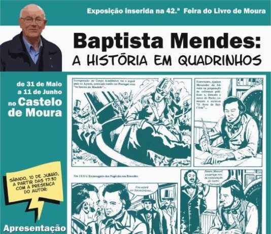 Exposição de Baptista Mendes na 42.ª Feira do Livro de Moura